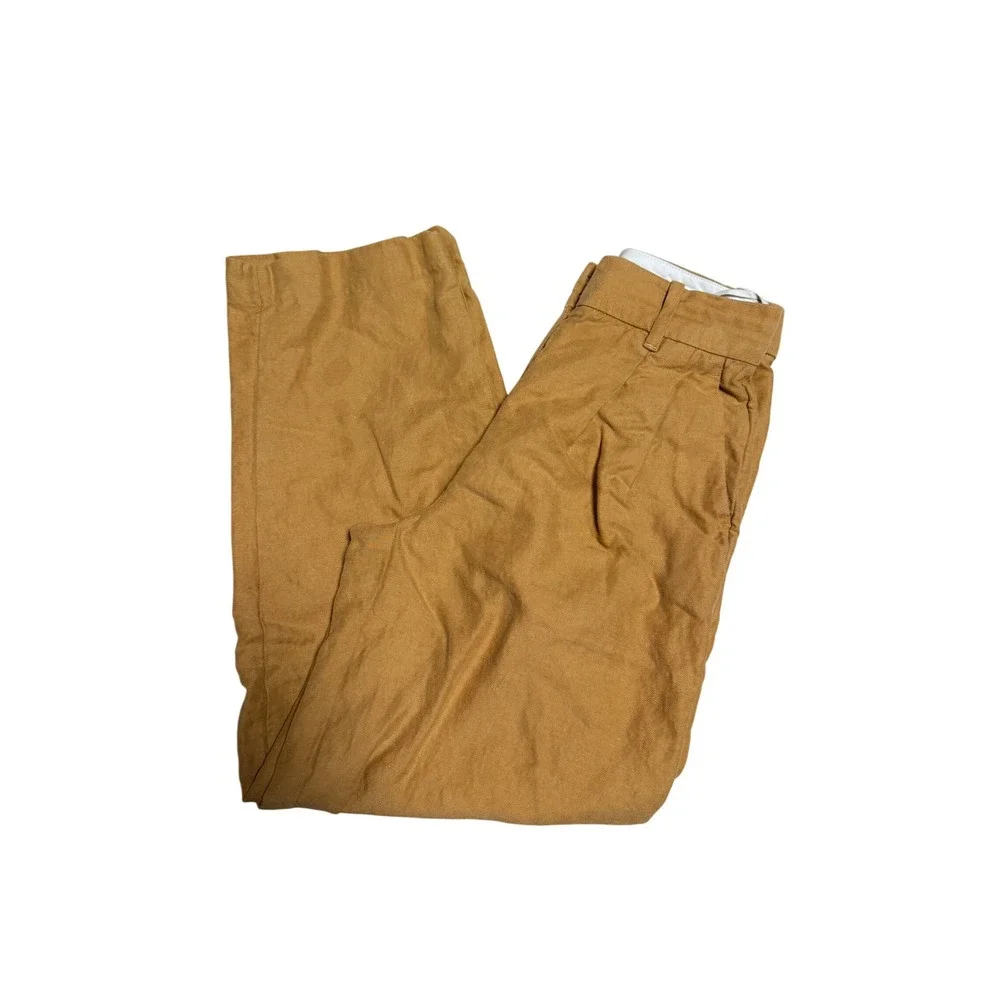 Wilfred Aritzia Carrot Linen Blend High Waisted Pants Size 0 Sandy Beige